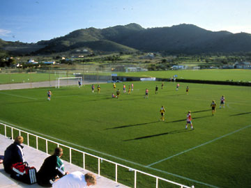The Football Centre includes a match pitch with a grandstand accommodating 650 spectators